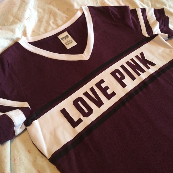 PINK V neck Tshirt