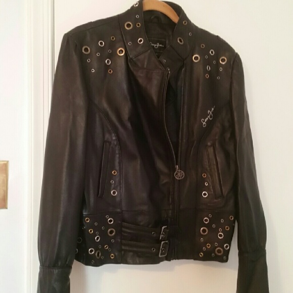 Black Sean John Leather Coat - Price cut