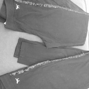 2 pair of VS Pink leggings