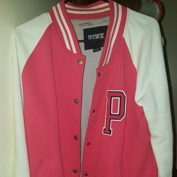 VS pink varsity jacket