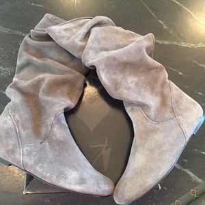 Steve Madden Grey Suede Flat Boots