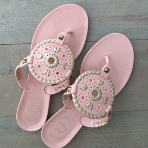Jack Rogers size 6 pink jelly flip flops