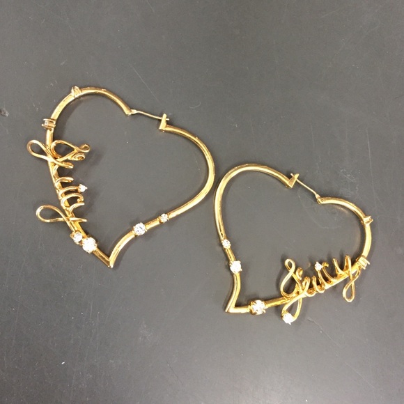 JUicy Couture heart shaped earrings