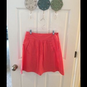 J Crew coral high waisted skirt