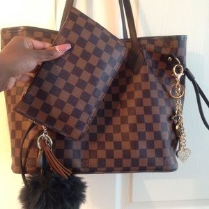Checkered neverfull bag