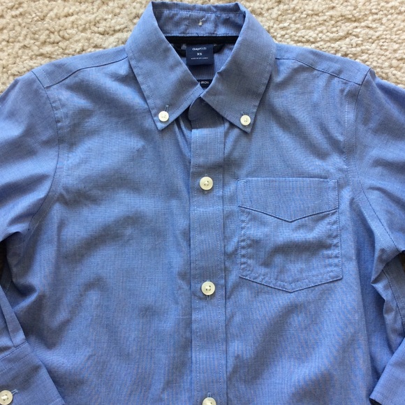 👫GAP Kids Non-Iron Solid Poplin Shirt Size XS & M - Picture 2 of 3