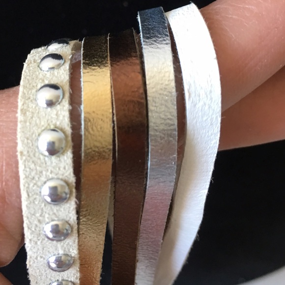 💡Polished Bronze Leather Choker◻️ - Picture 4 of 4