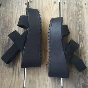 Platform Sandals w/ Stretchy Straps