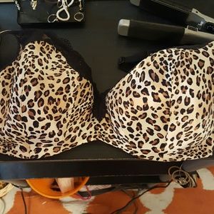 Leopard print bra.