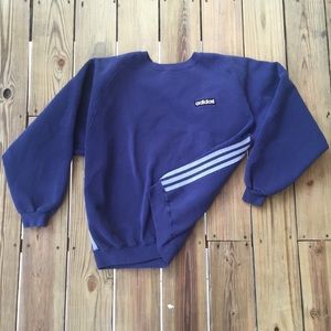 Adidas Vintage Dark Navy Blue Pullover Sweatshirt