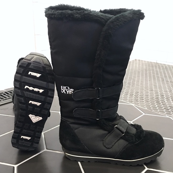 Roxy tall black snow boots