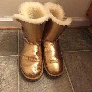 LIKE NEW gold uggs