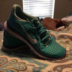 Turquoise Nike Free