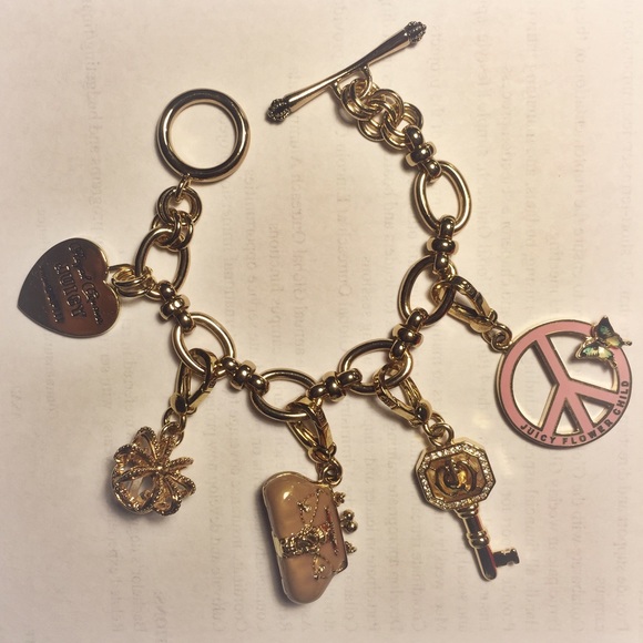 Juicy Couture Charm Bracelet with 4 Charms!