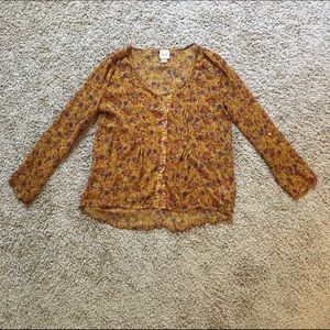 Mossimo Lightweight Flowy Floral Top Size M