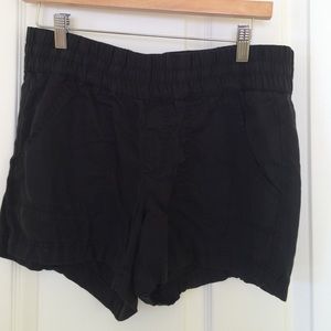Black rayon shorts