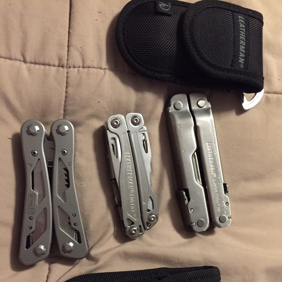 Multi tools leatherman  (2) and Stanley tool