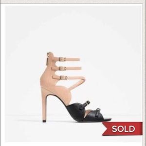 NWT Zara Heel Sandals with Buckle