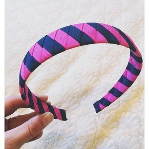 J. Crew Pink & Blue Woven Ribbon Headband 👸