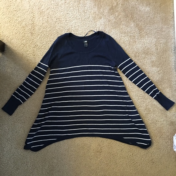 Navy Cream striped Tunic