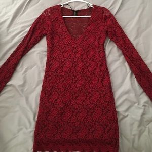 Forever 21 red lace dress dress. Size L