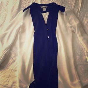 H& M blouse black & white top