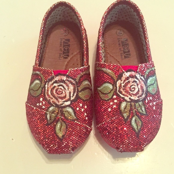 Never worn Girls Red Shoes