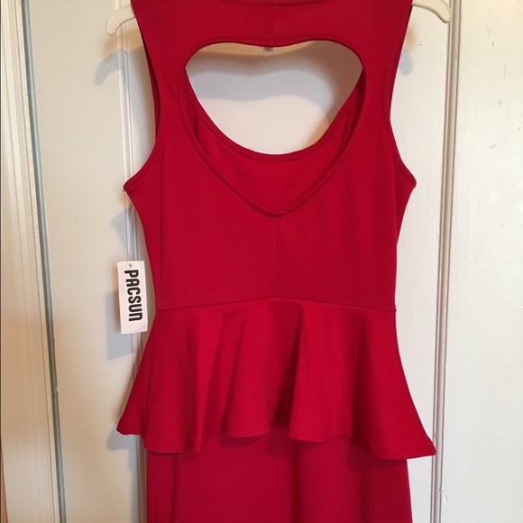 NWT Red peplum dress - Picture 2 of 4