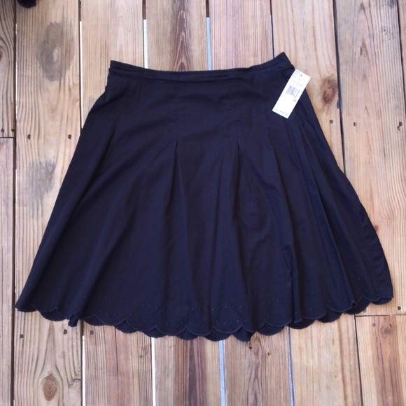Tommy Hilfiger Scalloped Pleated Midi Skirt 🆕