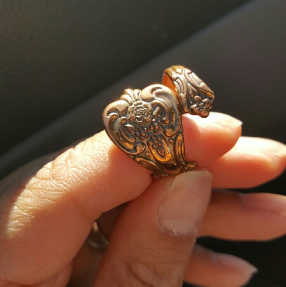 genuine Copper ring spoon ring