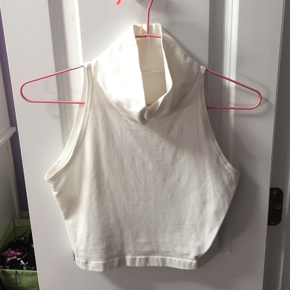 American Apparel Sleeveless Turtleneck Crop Top
