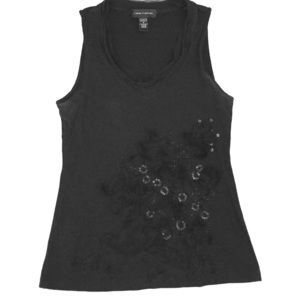 Sequin black tank