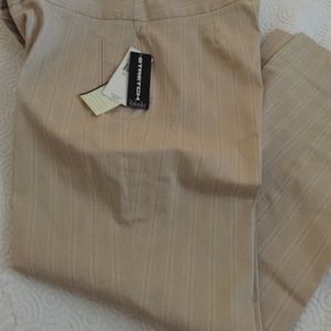 Beige striped pants