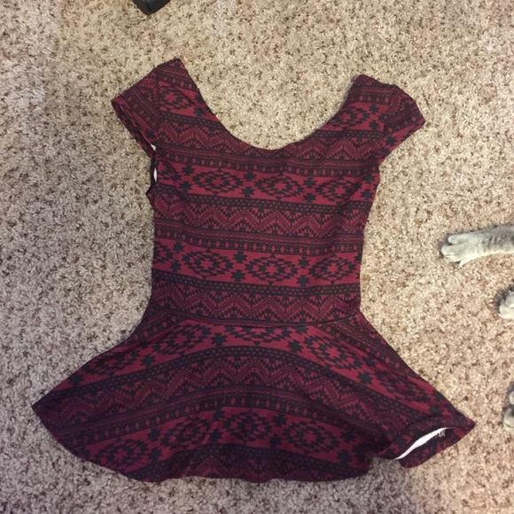 Red and black shirt