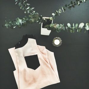 ➕Blush + Black Hi-low Tank➕