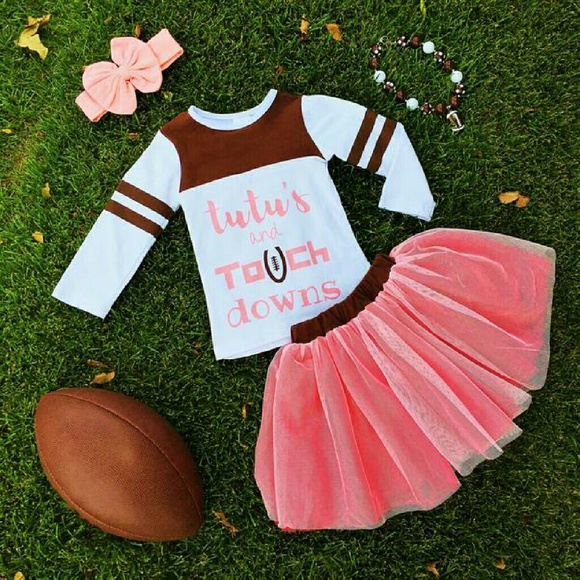 TUTU'S AND TOUCHDOWNS" TUTU SKIRT SET