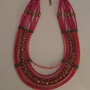 Beautiful pink beaded necklace!