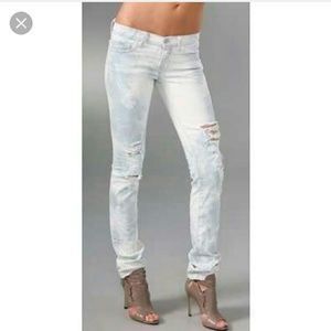 Bebe blue and white jeans size 28