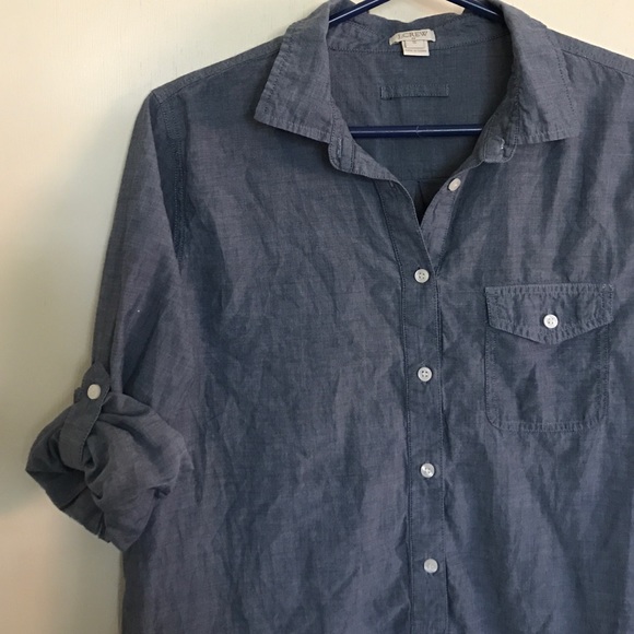 J. Crew Tops - J. Crew chambray popover shirt