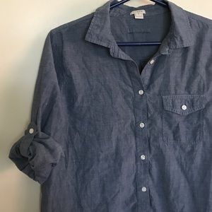 J. Crew chambray popover shirt
