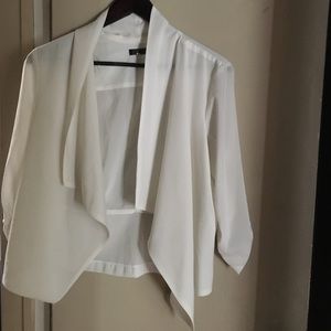 Ruched sleeve blazer