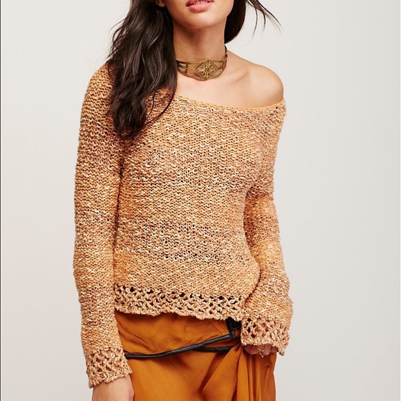 Free People Gauzy Pullover sweater blue one left - Picture 1 of 4