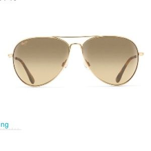 NEW w/tags Maui Jim Mavericks Aviator Gold frame