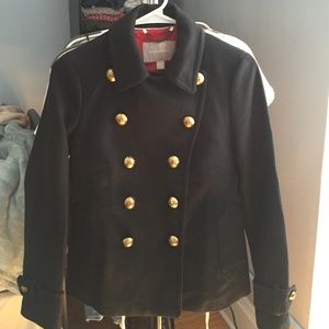 Banana Republic Black Pea Coat