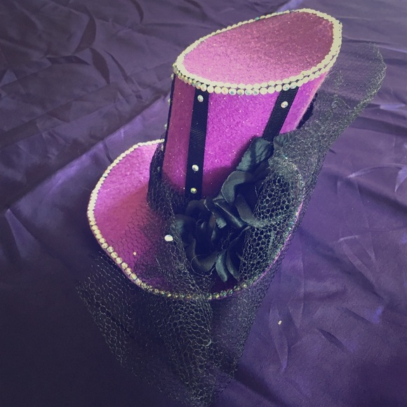 Costume purple and black tiny hat