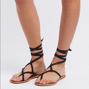 Tie Up Laced Sandals