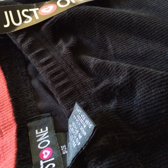 Black Corduroy Leggings by JUST ONE - Picture 3 of 3