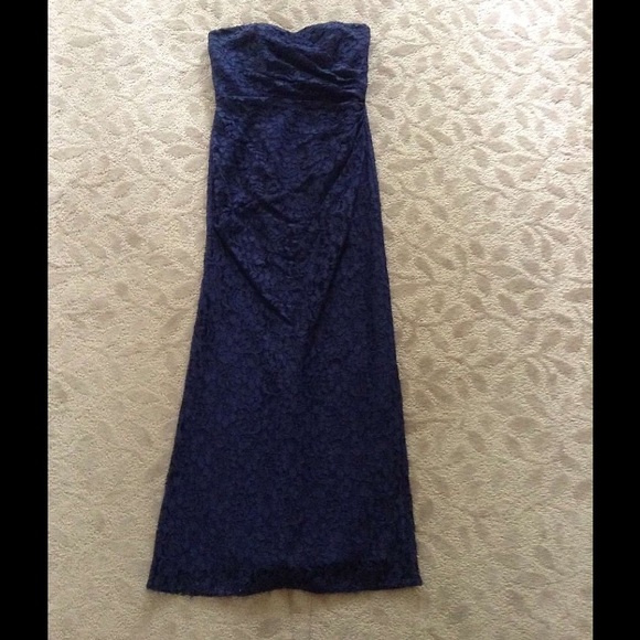 Navy, lace bridesmaid dress size 8