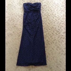 Navy, lace bridesmaid dress size 8