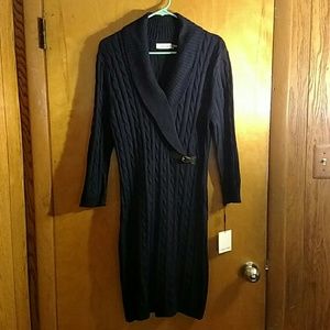 Calvin Klein Navy Sweater Dress